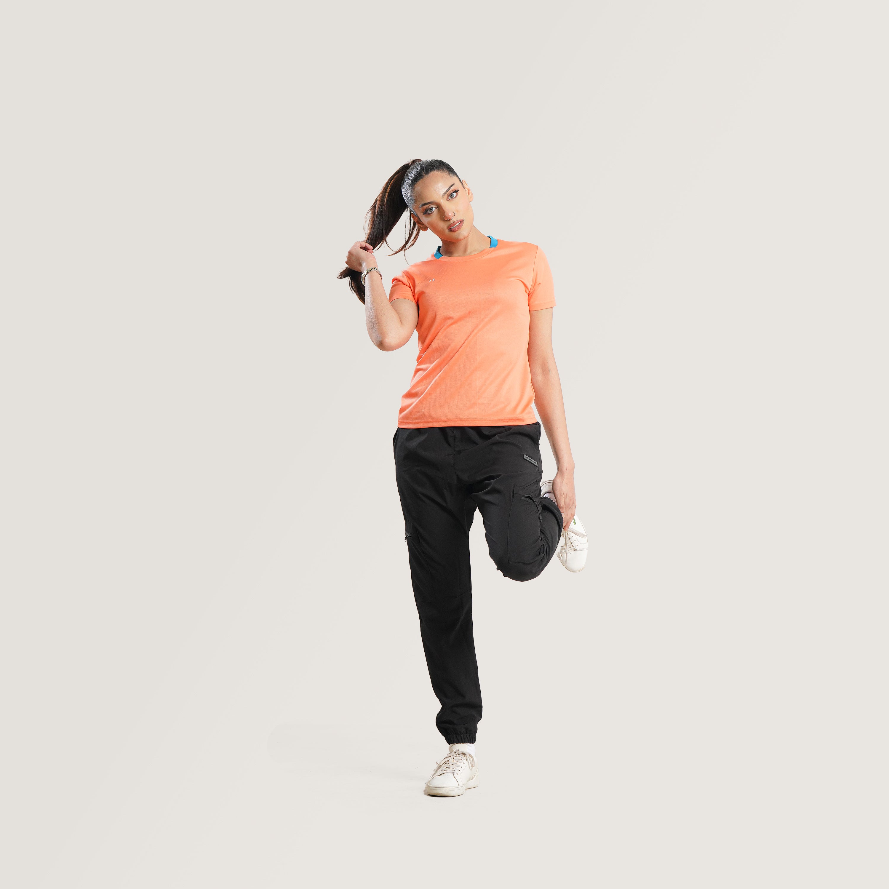 statement Orange T Shirt with back panel Stealthfire