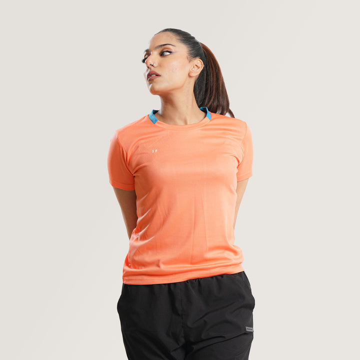statement Orange T Shirt with back panel Stealthfire