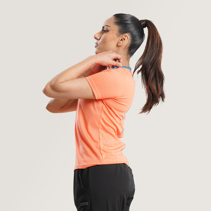 statement Orange T Shirt with back panel Stealthfire