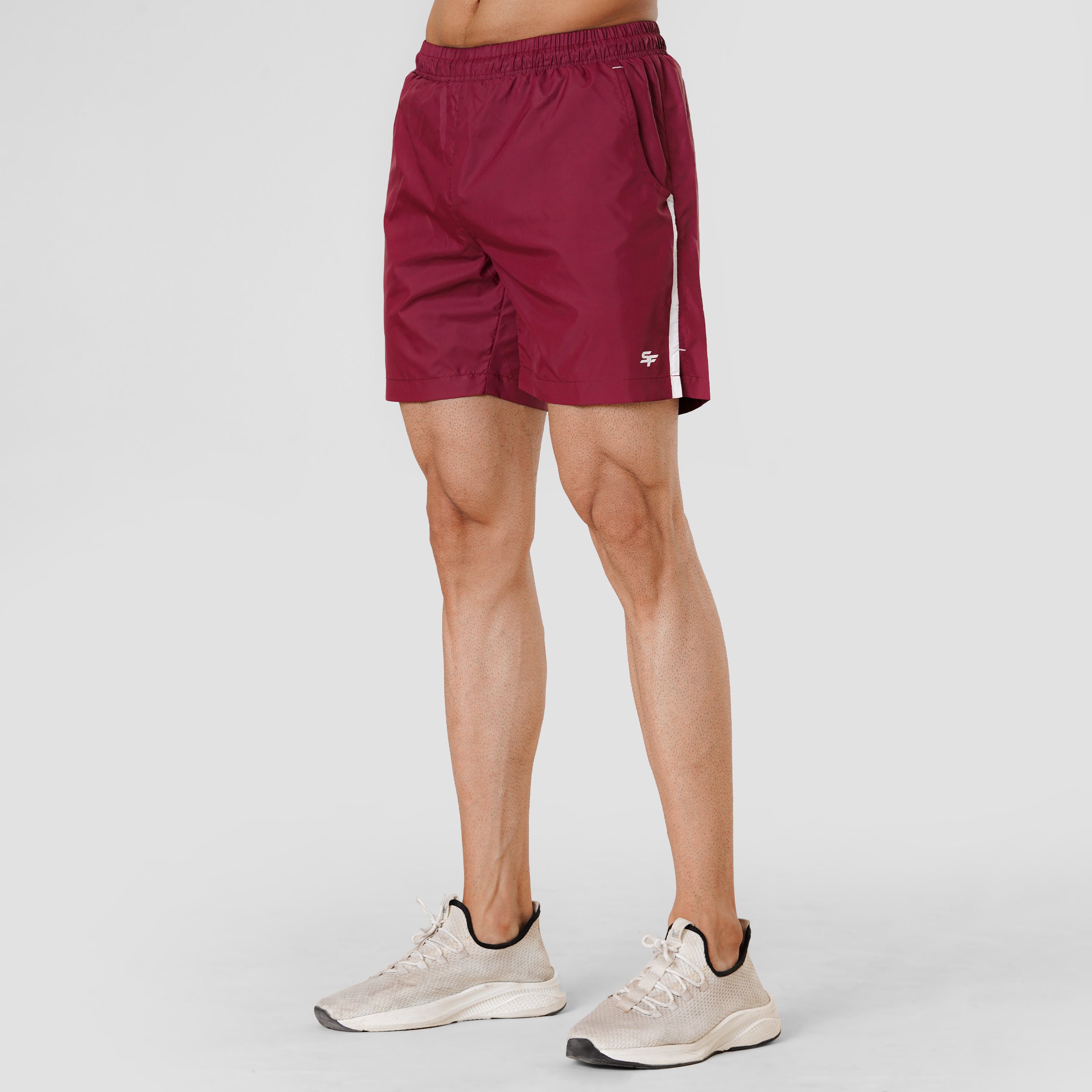 Maroon Woven Shorts