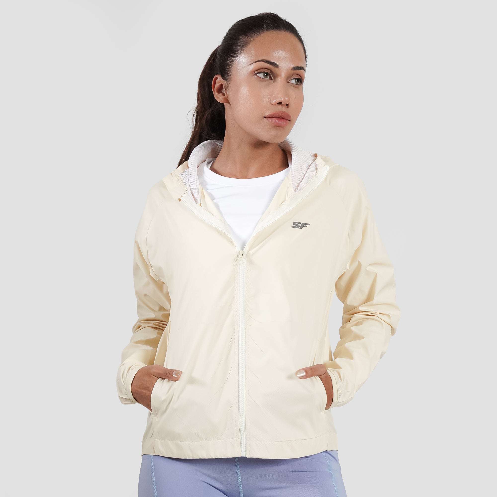SF Beige Active Hoodie
