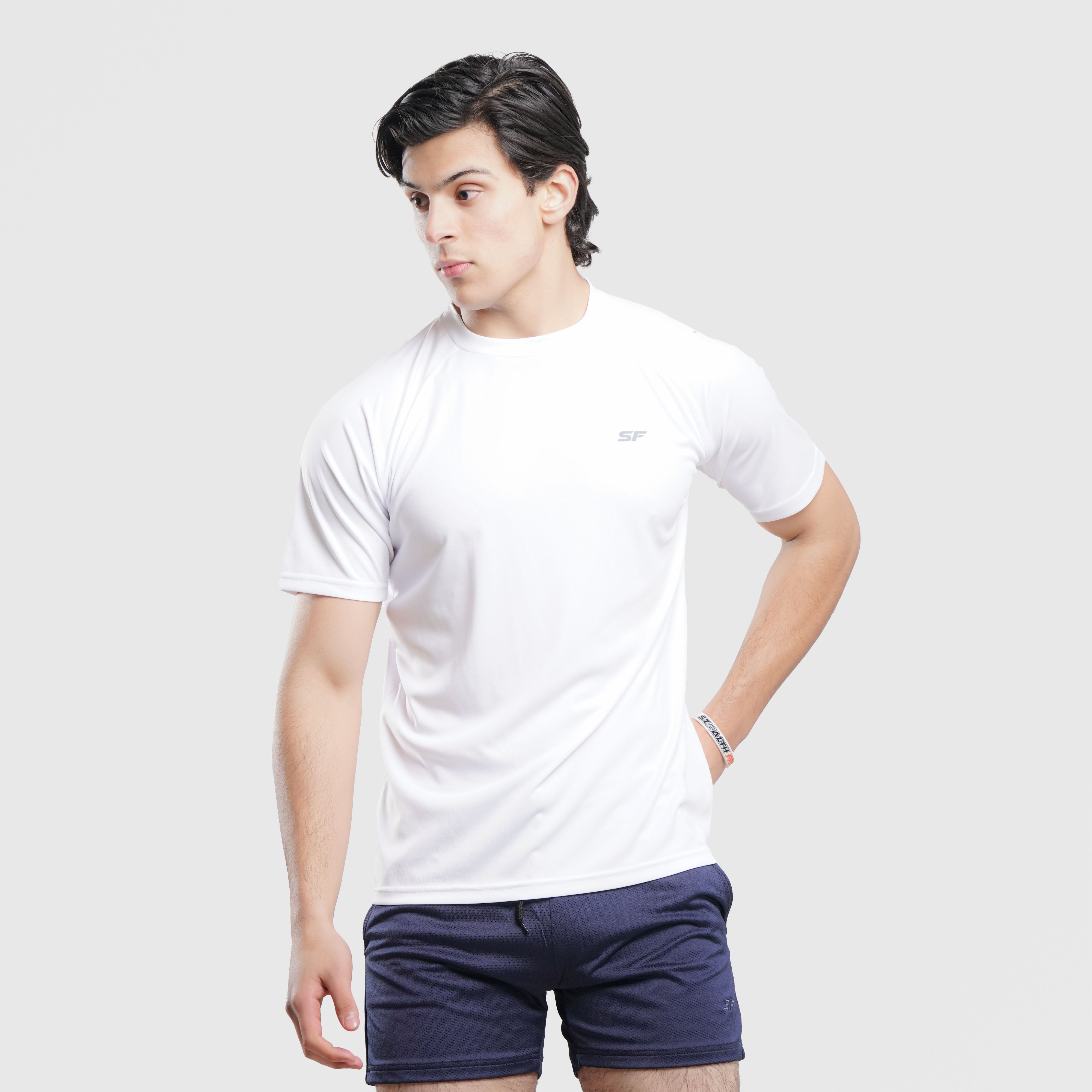 white blue back panel Tshirt Stealthfire