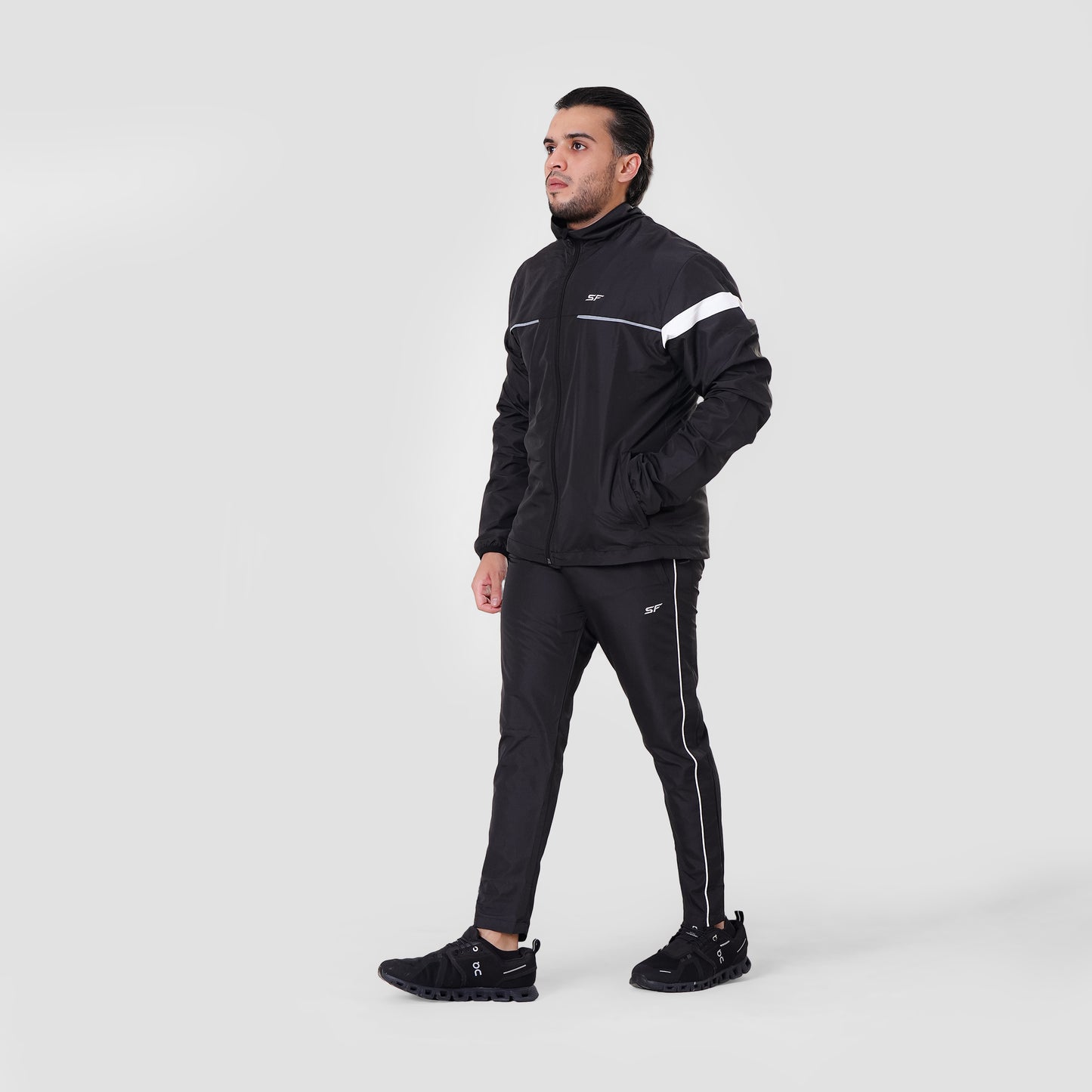 Trail Warmup Tracksuit Black