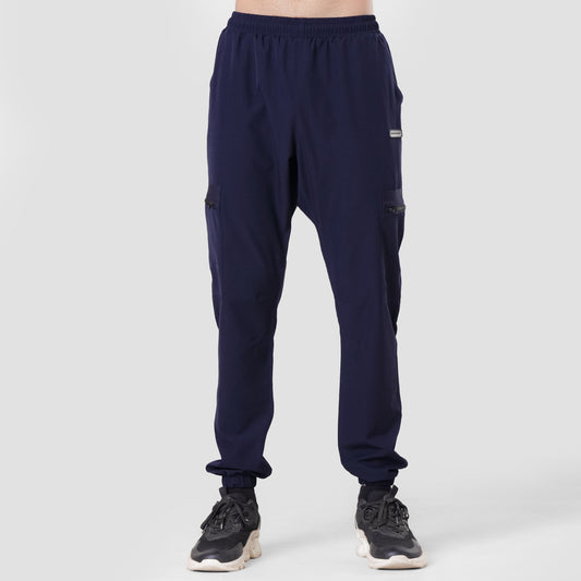 Navy Zipped Cargo Pants