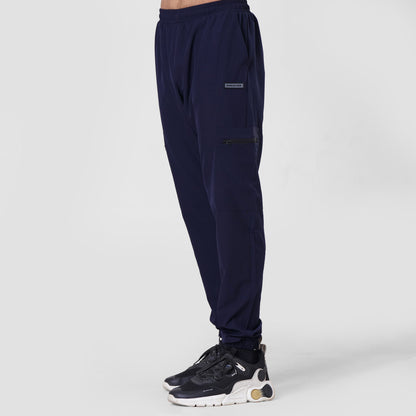 Navy Zipped Cargo Pants