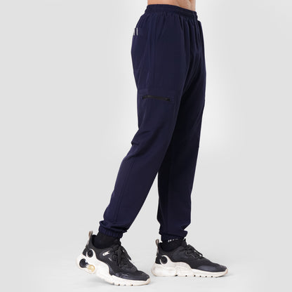 Navy Zipped Cargo Pants