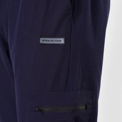 Navy Zipped Cargo Pants