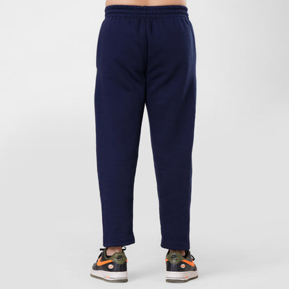 Navy Sweat Pants Straight bottom