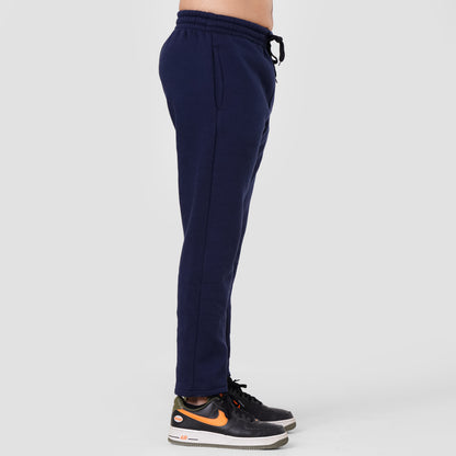 Navy Sweat Pants Straight bottom