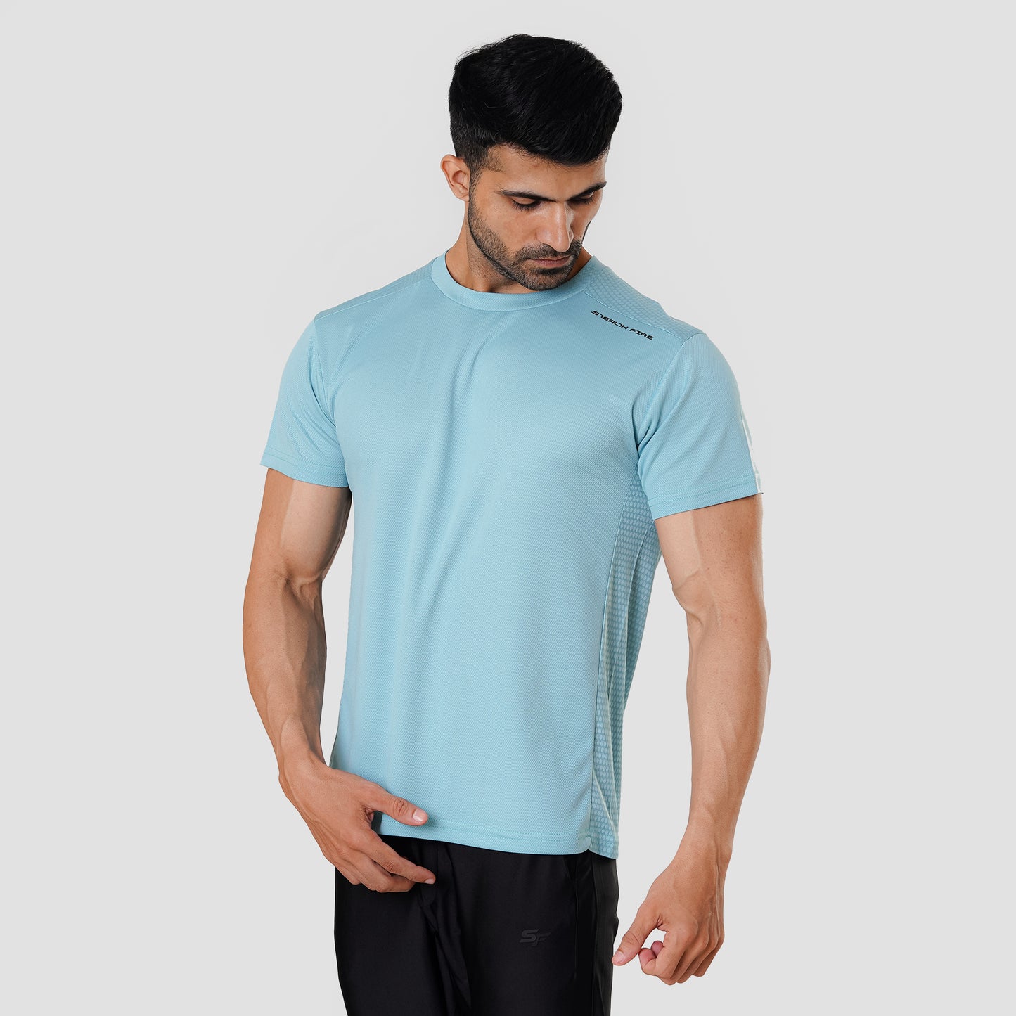 Round Back Baby Blue Tshirt